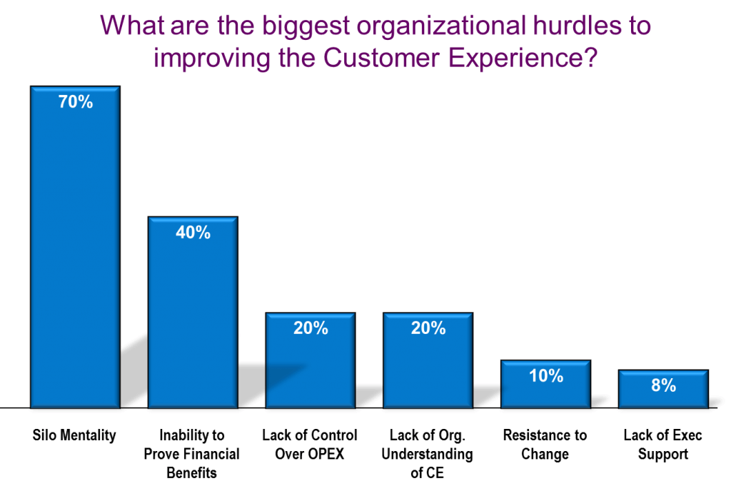 What are the biggest organizational hurdles to improving the customer experience?